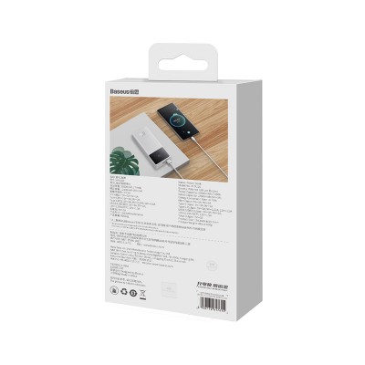 Портативный аккумулятор BASEUS Star-Lord 22.5W, 3A, 20000 мА⋅ч, белый Портативный аккумулятор BASEUS Star-Lord 22.5W, 3A, 20000 мА⋅ч, белый