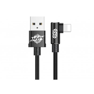 Кабель USB BASEUS MVP Elbow Type, USB - Lightning, 2А, 1 м, черный, угловой Кабель USB BASEUS MVP Elbow Type, USB - Lightning, 2А, 1 м, черный, угловой