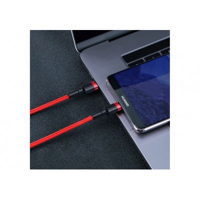 Кабель USB-C BASEUS Cafule, Type-C - Type-C, 3A, 1 м, красный Кабель USB-C BASEUS Cafule, Type-C - Type-C, 3A, 1 м, красный