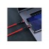 Кабель USB-C BASEUS Cafule, Type-C - Type-C, 3A, 1 м, красный Кабель USB-C BASEUS Cafule, Type-C - Type-C, 3A, 1 м, красный