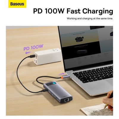 Переходник/Адаптер BASEUS Starjoy Series 9-in-1, Разветвитель, Type-C - 2*USB3.0 + USB2.0 + 2*HDMI + PD + RJ45 + SD/TF, Переходник/Адаптер BASEUS Starjoy Series 9-in-1, Разветвитель, Type-C - 2*USB3.0 + USB2.0 + 2*HDMI + PD + RJ45 + SD/TF,