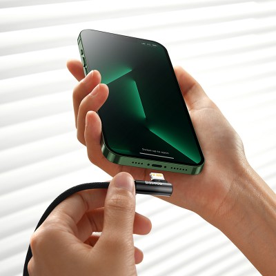Кабель USB-C BASEUS MVP 2 Elbow-shaped Fast Charging, Type-C - Lightning, 20W, 2 м, черный, угловой Кабель USB-C BASEUS MVP 2 Elbow-shaped Fast Charging, Type-C - Lightning, 20W, 2 м, черный, угловой