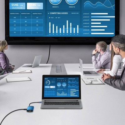 Переходник/Адаптер BASEUS Starjoy Series 6-in-1, Разветвитель, Type-C - USB3.0+PD+4K HD+RJ45, синий Переходник/Адаптер BASEUS Starjoy Series 6-in-1, Разветвитель, Type-C - USB3.0+PD+4K HD+RJ45, синий