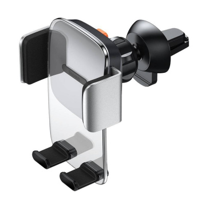Автомобильный держатель BASEUS Easy Control Clamp, серебряный, на воздуховод Автомобильный держатель BASEUS Easy Control Clamp, серебряный, на воздуховод
