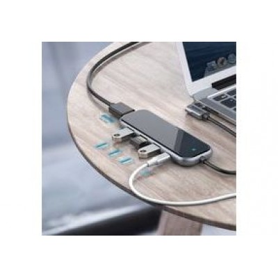 Переходник/Адаптер BASEUS UCN3277, Разветвитель, Type-C - 3xUSB3.0 + HD4K + PD, 3A, темно-серый, 4K, 2W Переходник/Адаптер BASEUS UCN3277, Разветвитель, Type-C - 3xUSB3.0 + HD4K + PD, 3A, темно-серый, 4K, 2W