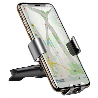 Автомобильный держатель BASEUS Metal Age, серебряный, на CD слот Автомобильный держатель BASEUS Metal Age, серебряный, на CD слот