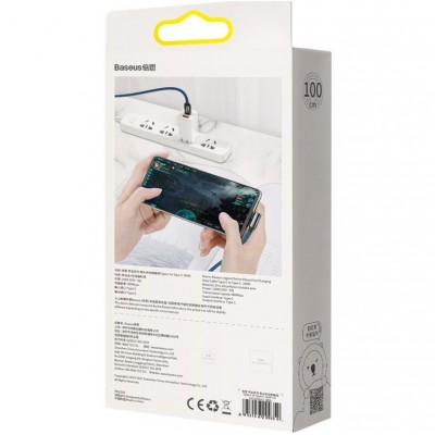 Кабель USB-C BASEUS Legend Series Elbow, Type-C - Lightning, 20W, 1 м, синий Кабель USB-C BASEUS Legend Series Elbow, Type-C - Lightning, 20W, 1 м, синий