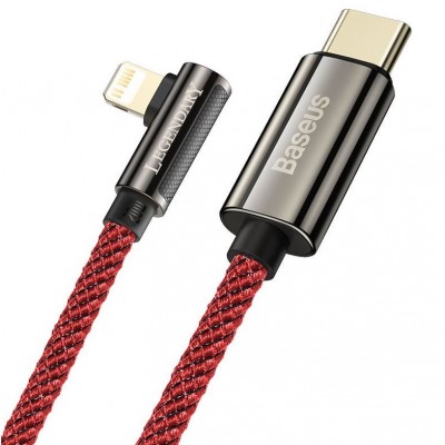 Кабель USB-C BASEUS Legend Series Elbow, Type-C - Lightning, 20W, 1 м, красный Кабель USB-C BASEUS Legend Series Elbow, Type-C - Lightning, 20W, 1 м, красный