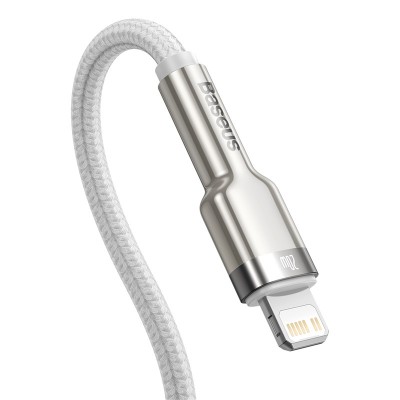 Кабель USB-C BASEUS Cafule Series Metal, Type-C - Lightning, 20W, 1 м, белый Кабель USB-C BASEUS Cafule Series Metal, Type-C - Lightning, 20W, 1 м, белый