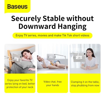 Настольный держатель BASEUS Otaku Life Rotary Adjustment, серебристый Настольный держатель BASEUS Otaku Life Rotary Adjustment, серебристый