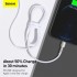 Кабель USB-C BASEUS Cafule Series Metal, Type-C - Lightning, 20W, 1 м, белый Кабель USB-C BASEUS Cafule Series Metal, Type-C - Lightning, 20W, 1 м, белый