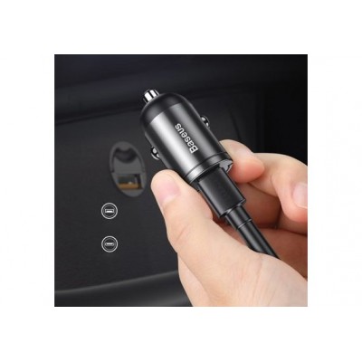 Автомобильное зарядное устройство BASEUS Tiny Star Mini, USB-C, 5A, 30 Вт, серый Автомобильное зарядное устройство BASEUS Tiny Star Mini, USB-C, 5A, 30 Вт, серый