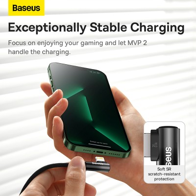 Кабель USB-C BASEUS MVP 2 Elbow-shaped Fast Charging, Type-C - Lightning, 20W, 2 м, черный, угловой Кабель USB-C BASEUS MVP 2 Elbow-shaped Fast Charging, Type-C - Lightning, 20W, 2 м, черный, угловой