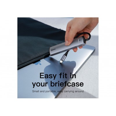 Переходник/Адаптер BASEUS Mechanical eye 6-in-1, Разветвитель, Type-C - 3xUSB3.0 + HDMI + RJ45 + PD, серый Переходник/Адаптер BASEUS Mechanical eye 6-in-1, Разветвитель, Type-C - 3xUSB3.0 + HDMI + RJ45 + PD, серый