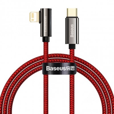 Кабель USB-C BASEUS Legend Series Elbow, Type-C - Lightning, 20W, 1 м, красный Кабель USB-C BASEUS Legend Series Elbow, Type-C - Lightning, 20W, 1 м, красный