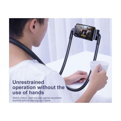 Держатель универсальный BASEUS Neck-Mounted Lazy Bracket, на шею, черный Держатель универсальный BASEUS Neck-Mounted Lazy Bracket, на шею, черный