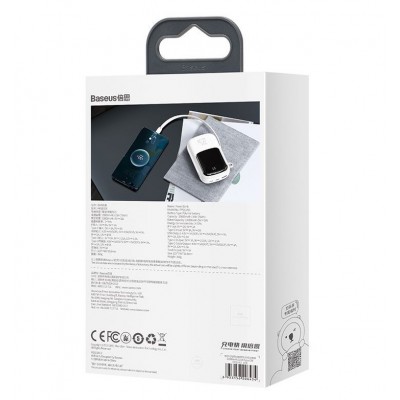 Портативный аккумулятор BASEUS Qpow Digital Display, 3A, 20000 мА⋅ч, белый, с кабелем Type-C Портативный аккумулятор BASEUS Qpow Digital Display, 3A, 20000 мА⋅ч, белый, с кабелем Type-C