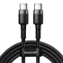 Кабель USB-C BASEUS Cafule, Type-C - Type-C, 5A, 100W, 2 м, серый+черный Кабель USB-C BASEUS Cafule, Type-C - Type-C, 5A, 100W, 2 м, серый+черный