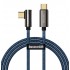 Кабель USB-C BASEUS Legend Series Elbow, Type-C - Type-C, 100W, 2 м, синий Кабель USB-C BASEUS Legend Series Elbow, Type-C - Type-C, 100W, 2 м, синий