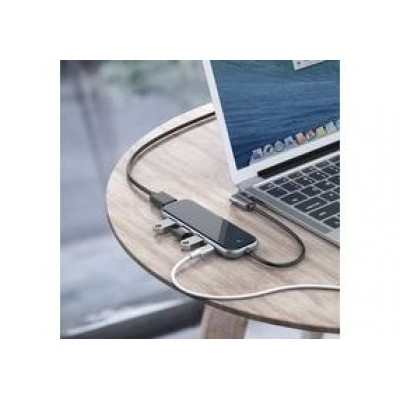 Переходник/Адаптер BASEUS UCN3277, Разветвитель, Type-C - 3xUSB3.0 + HD4K + PD, 3A, темно-серый, 4K, 2W Переходник/Адаптер BASEUS UCN3277, Разветвитель, Type-C - 3xUSB3.0 + HD4K + PD, 3A, темно-серый, 4K, 2W