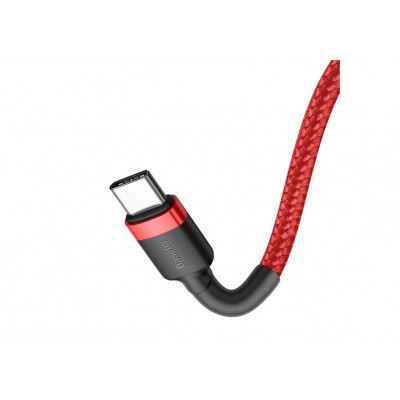 Кабель USB-C BASEUS Cafule, Type-C - Type-C, 3A, 1 м, красный Кабель USB-C BASEUS Cafule, Type-C - Type-C, 3A, 1 м, красный
