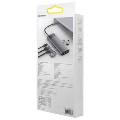 Переходник/Адаптер BASEUS Starjoy Series 9-in-1, Разветвитель, Type-C - 2*USB3.0 + USB2.0 + 2*HDMI + PD + RJ45 + SD/TF, Переходник/Адаптер BASEUS Starjoy Series 9-in-1, Разветвитель, Type-C - 2*USB3.0 + USB2.0 + 2*HDMI + PD + RJ45 + SD/TF,