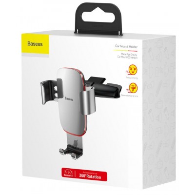 Автомобильный держатель BASEUS Metal Age, серебряный, на CD слот Автомобильный держатель BASEUS Metal Age, серебряный, на CD слот