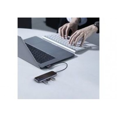 Переходник/Адаптер BASEUS UCN3277, Разветвитель, Type-C - 3xUSB3.0 + HD4K + PD, 3A, темно-серый, 4K, 2W Переходник/Адаптер BASEUS UCN3277, Разветвитель, Type-C - 3xUSB3.0 + HD4K + PD, 3A, темно-серый, 4K, 2W