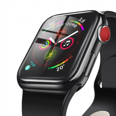 Защитное стекло BASEUS SGAPWA4-G01 для Apple Watch, прозрачный+черная рамка, 40mm Защитное стекло BASEUS SGAPWA4-G01 для Apple Watch, прозрачный+черная рамка, 40mm