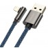 Кабель USB BASEUS Legend Series Elbow, USB - Lightning, 2.4А, 2 м, синий Кабель USB BASEUS Legend Series Elbow, USB - Lightning, 2.4А, 2 м, синий