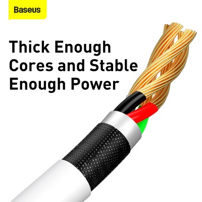 Кабель USB BASEUS Simple Wisdom Data Cable Kit, USB - MicroUSB, 2.1А, 1.5 м, белый, 2шт Кабель USB BASEUS Simple Wisdom Data Cable Kit, USB - MicroUSB, 2.1А, 1.5 м, белый, 2шт