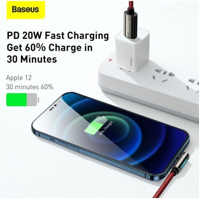 Кабель USB-C BASEUS Legend Series Elbow, Type-C - Lightning, 20W, 1 м, красный Кабель USB-C BASEUS Legend Series Elbow, Type-C - Lightning, 20W, 1 м, красный