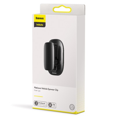 Держатель для очков BASEUS Platinum Vehicle, черный Держатель для очков BASEUS Platinum Vehicle, черный