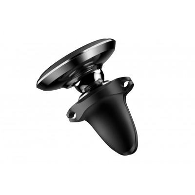 Автомобильный держатель BASEUS Magnetic Air Vent, магнитный, черный, на воздуховод, компактный, кожаный Автомобильный держатель BASEUS Magnetic Air Vent, магнитный, черный, на воздуховод, компактный, кожаный