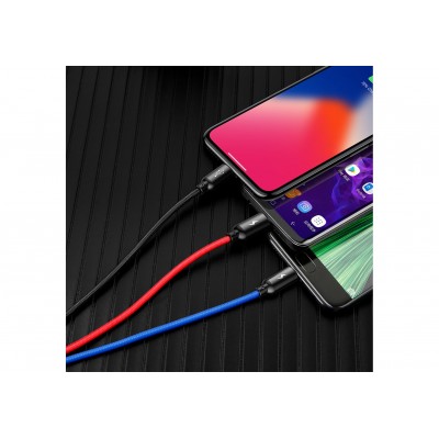 Кабель USB BASEUS Three Primary Colors 3-in-1, USB - MicroUSB+Type-C+Lightning, 3.5A, 1.2 м, черный Кабель USB BASEUS Three Primary Colors 3-in-1, USB - MicroUSB+Type-C+Lightning, 3.5A, 1.2 м, черный