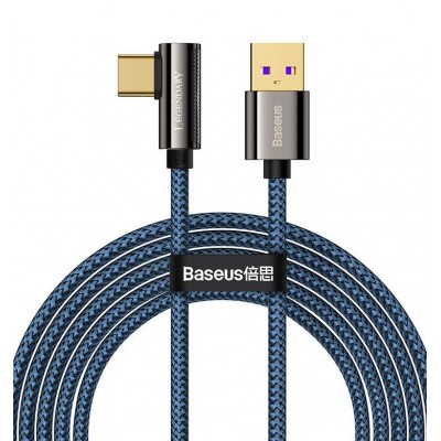 Кабель USB BASEUS Legend Series Elbow, USB - Type-C, 66W, 2 м, синий Кабель USB BASEUS Legend Series Elbow, USB - Type-C, 66W, 2 м, синий