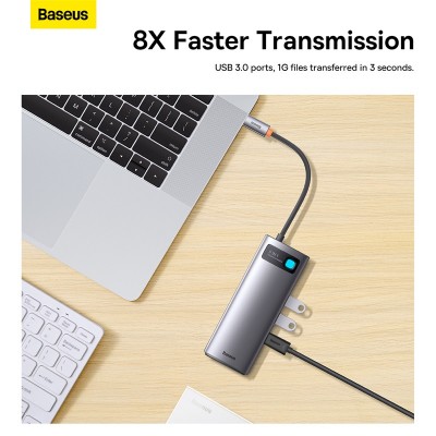 Переходник/Адаптер BASEUS Starjoy Series 9-in-1, Разветвитель, Type-C - 2*USB3.0 + USB2.0 + 2*HDMI + PD + RJ45 + SD/TF, Переходник/Адаптер BASEUS Starjoy Series 9-in-1, Разветвитель, Type-C - 2*USB3.0 + USB2.0 + 2*HDMI + PD + RJ45 + SD/TF,