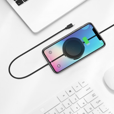 Кабель USB BASEUS iP Cable, USB - Lightning + Wireless Charger, 3A, 1.2 м, черный, беспроводная зарядка Кабель USB BASEUS iP Cable, USB - Lightning + Wireless Charger, 3A, 1.2 м, черный, беспроводная зарядка