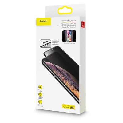 Защитное стекло BASEUS SGAPIPH65S-WC01 для iPhone XS Max/11 Pro Max, антишпион, (2шт) Защитное стекло BASEUS SGAPIPH65S-WC01 для iPhone XS Max/11 Pro Max, антишпион, (2шт)