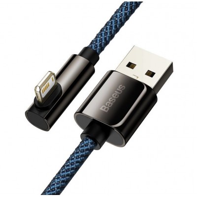 Кабель USB BASEUS Legend Series Elbow, USB - Lightning, 2.4А, 2 м, синий Кабель USB BASEUS Legend Series Elbow, USB - Lightning, 2.4А, 2 м, синий
