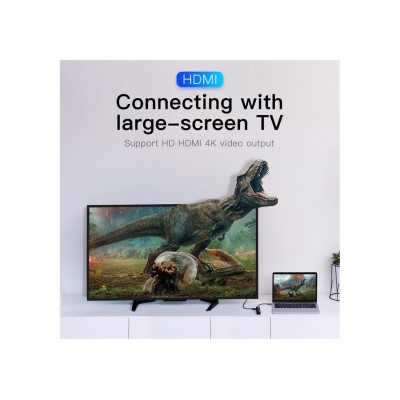 Переходник/Адаптер BASEUS Mechanical eye 6-in-1, Разветвитель, Type-C - 3xUSB3.0 + HDMI + RJ45 + PD, серый Переходник/Адаптер BASEUS Mechanical eye 6-in-1, Разветвитель, Type-C - 3xUSB3.0 + HDMI + RJ45 + PD, серый