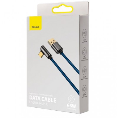 Кабель USB BASEUS Legend Series Elbow, USB - Type-C, 66W, 2 м, синий Кабель USB BASEUS Legend Series Elbow, USB - Type-C, 66W, 2 м, синий