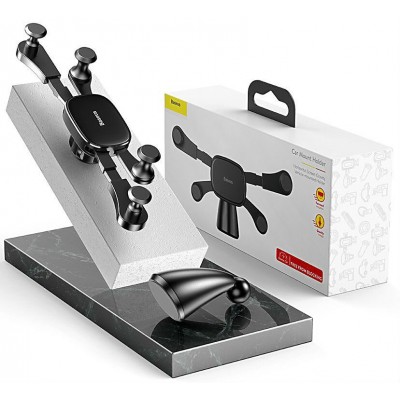 Автомобильный держатель BASEUS SUYL-HP01 Horizontal Screen Gravity, черный, на клею Автомобильный держатель BASEUS SUYL-HP01 Horizontal Screen Gravity, черный, на клею