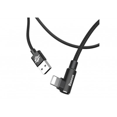 Кабель USB BASEUS MVP Elbow Type, USB - Lightning, 2А, 1 м, черный, угловой Кабель USB BASEUS MVP Elbow Type, USB - Lightning, 2А, 1 м, черный, угловой