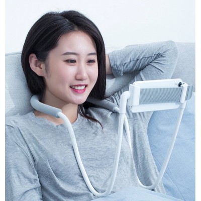 Держатель универсальный BASEUS Neck-Mounted Lazy Bracket, на шею, белый Держатель универсальный BASEUS Neck-Mounted Lazy Bracket, на шею, белый