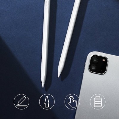 Стилус BASEUS Smooth Writing Capacitive (Active version), белый, с индикатором Стилус BASEUS Smooth Writing Capacitive (Active version), белый, с индикатором