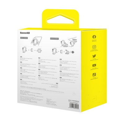 Автомобильный держатель BASEUS UltraControl Pro Series, черный, на воздуховод+приборную панель Автомобильный держатель BASEUS UltraControl Pro Series, черный, на воздуховод+приборную панель