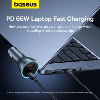 Автомобильное зарядное устройство BASEUS Golden Contactor Pro GaN Fast Charging, USB+2*USB-C, 65W, темно-серый Автомобильное зарядное устройство BASEUS Golden Contactor Pro GaN Fast Charging, USB+2*USB-C, 65W, темно-серый
