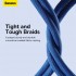 Кабель USB BASEUS Crystal Shine Series Fast Charging, USB - Lightning, 2.4А, 1,2м, синий Кабель USB BASEUS Crystal Shine Series Fast Charging, USB - Lightning, 2.4А, 1,2м, синий