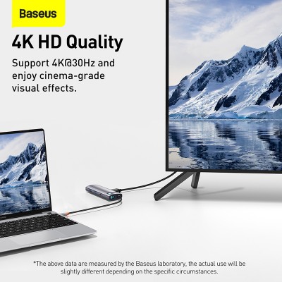 Переходник/Адаптер BASEUS Starjoy Series 7-in-1, Разветвитель, Type-C - USB3.0+PD+HDMI+SD/TF+USB-C, серый Переходник/Адаптер BASEUS Starjoy Series 7-in-1, Разветвитель, Type-C - USB3.0+PD+HDMI+SD/TF+USB-C, серый